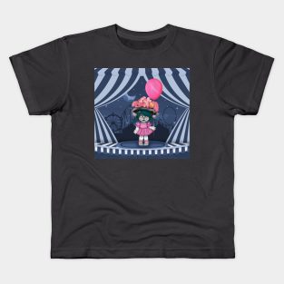 Skeleton girl and balloon Kids T-Shirt